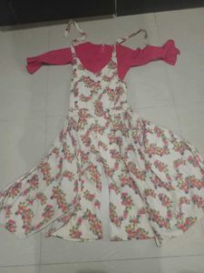 Floral Jumpsuit with Pink Top