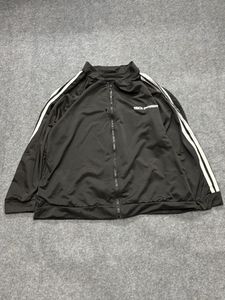 Black Track Jacket with White Stripes
