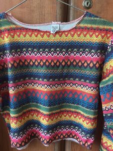 Colorful Patterned Crop Top