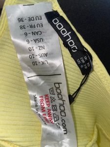 Boohoo Yellow Crop Top