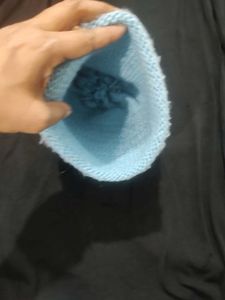 Light Blue Knit Beanie