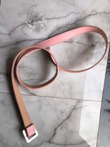 Chic Pink Faux Leather Belt