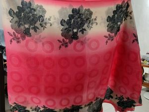 Beautiful Pink Floral Saree