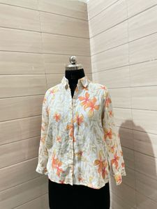 Floral Print Button-Up Shirt