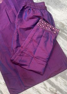 Elegant Purple Embroidered Kurta Set