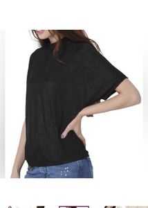 ONLY Women Solid A-line top - Black