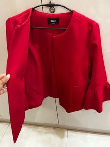 Red Bell Sleeve Coat