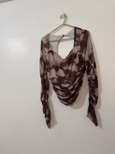 Brown Crop Top