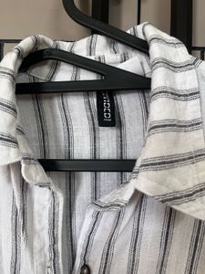 Striped Button-Up Shirt