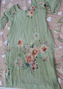 Elegant Floral Print Kurta