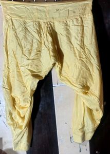 🌼 Yellow Silk Harem Salwar / Patiala Style Bottom