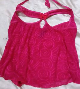 Hot Pink Lace Camisole &amp; Panty Set