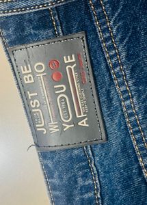 Washed Blue Wide Leg Jeans