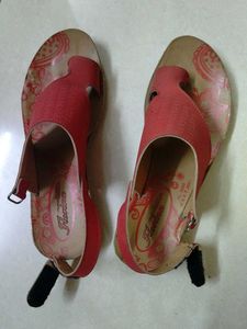 Red Women's Flat Sandals