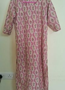 Elegant Pink Printed Kurta