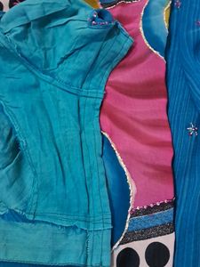 Vibrant Georgette Saree with matching blouse