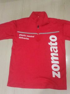 Zomato Red Logo Polo T-Shirt