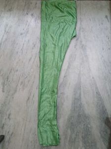 Vibrant Green Silky Tasar Pant