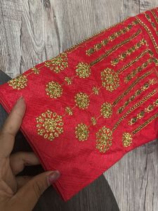 Stunning Red Embroidered Blouse
