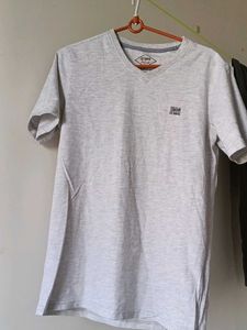 Men's Grey V-Neck T-Shirt