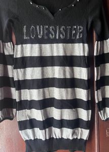 Black And Grey Winter Tunic