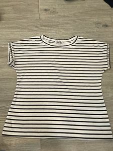 Chic Striped &amp; Pink Tops Set