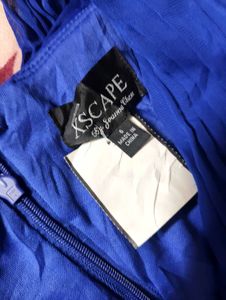 Xscape Royal Blue Rhinestone Embellished Dress