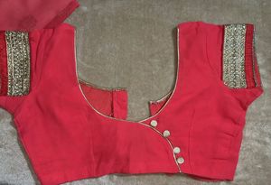 Pink Festive Saree With Blouse