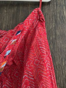 Vibrant Red Printed dhoti Salwar Pants
