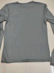 Solid Teal full sleeves slim fit top