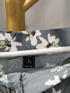 Floral A-line Button-Up Skirt