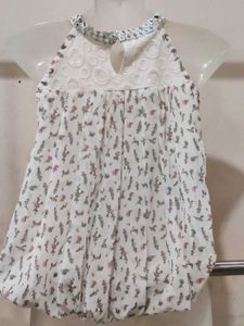 Chic Floral Halter Top with Embellished Neckline