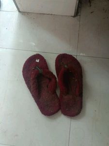 Cozy Maroon Flip-Flops