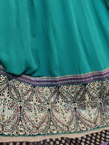 Indian Traditional  Outfit Ethnic Indian Full Length Gown Full Sleeves With Embroidery