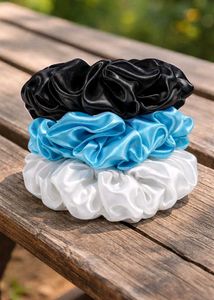 Colorful Satin Scrunchie Set (3)