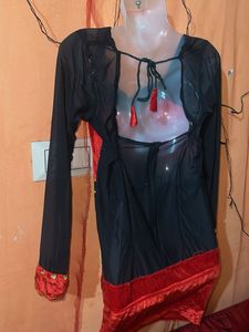 Stylish Red &amp; Black Kurta