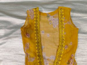 Yellow Sleeveless Shrug