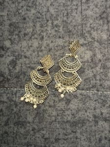 Bohemian Oxidized Jhumka Earrings