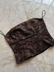 Brocade Silk Bustier Top (Traditional Modern)