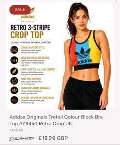 Adidas Originals Colorblock Bra / Top