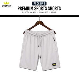 LEEMAK Men's Solid Sports Shorts | Comfortable Gym
