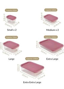 Glass Food Storage Containers - Set of 7