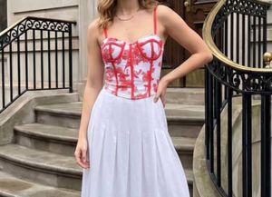 Chic Corset Top with Floral Print
