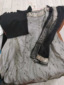 Elegant Grey Lehenga Choli Set