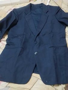 Men's Navy Pinstripe Blazer