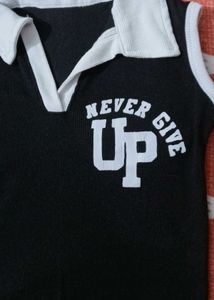 Sleeveless "Never Give Up" Top