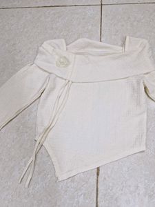 Chic Cream Bell Sleeve Top and bodycon