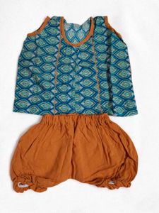 (3-12 month )kids Orange &amp; Teal Ethnic  Set