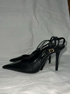 Zara animal print slingbacks
