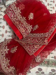 Red bridal duppata